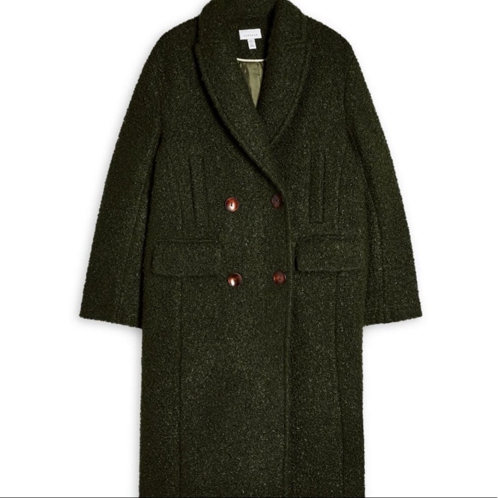 Topshop Double Breasted Boucle Coat - Picture 4 of 5